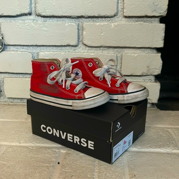 Other - Infant Converse All Star high top red shoes